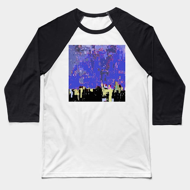 City of Duplicity, jagged conflict in black and blue Baseball T-Shirt by djrunnels